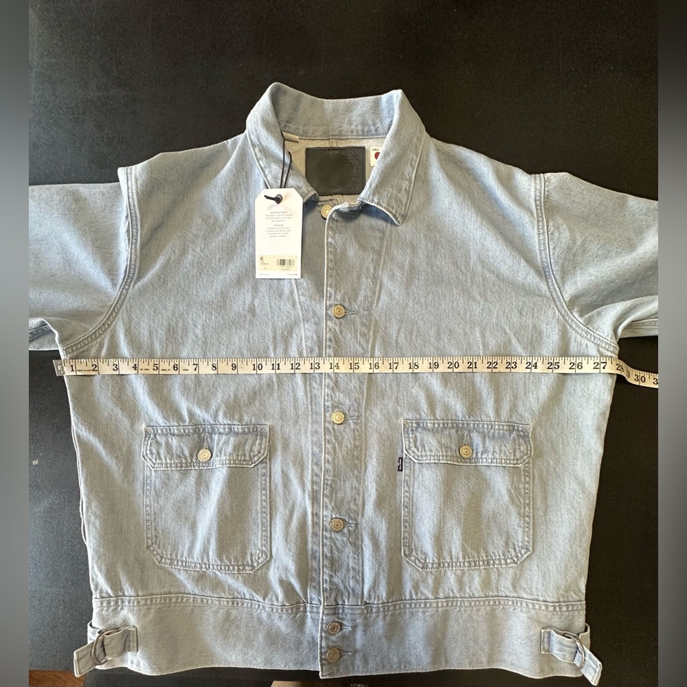 Levi's Blue Bomber Jacket Textured Cotton Varsity Style